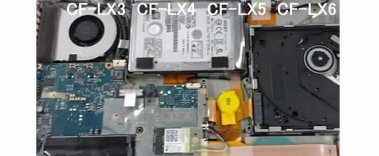 CF-LX3のCPUファン、CF-LX4のCPUファン、CF-LX5のCPUファン、CF-LX6のCPUファン